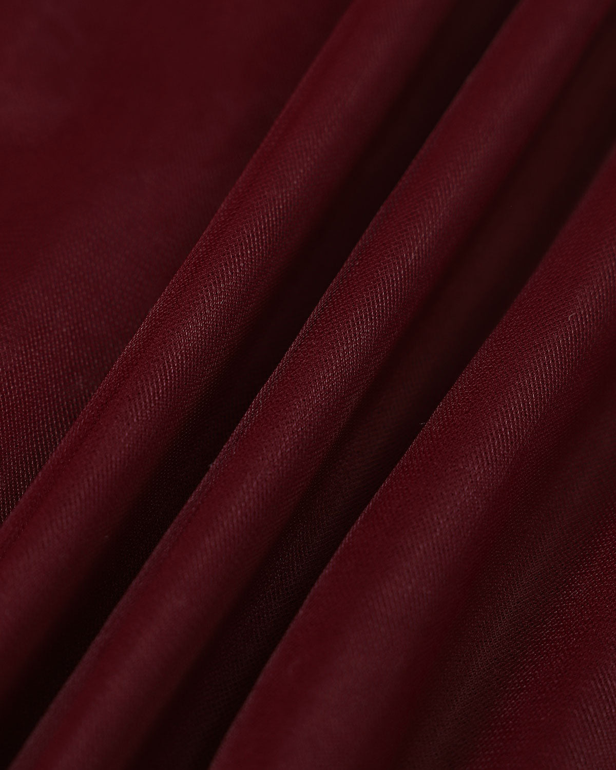 Burgundy V Neck Mesh Wrap Maxi Dress
